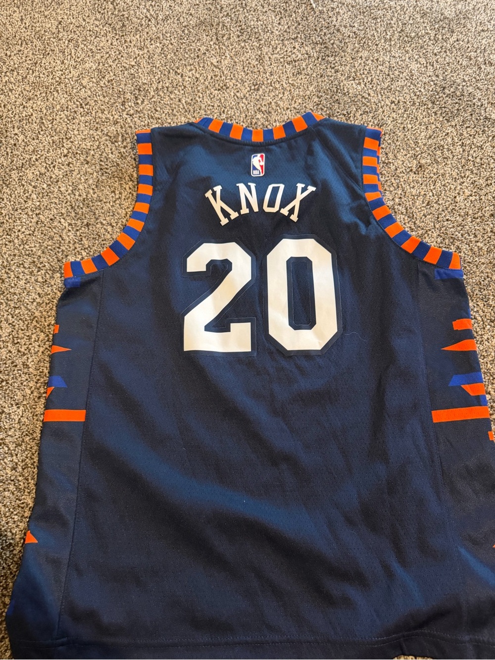 Nike Navy and Orange New York #20 Basketball Jersey - Picture 4 of 4